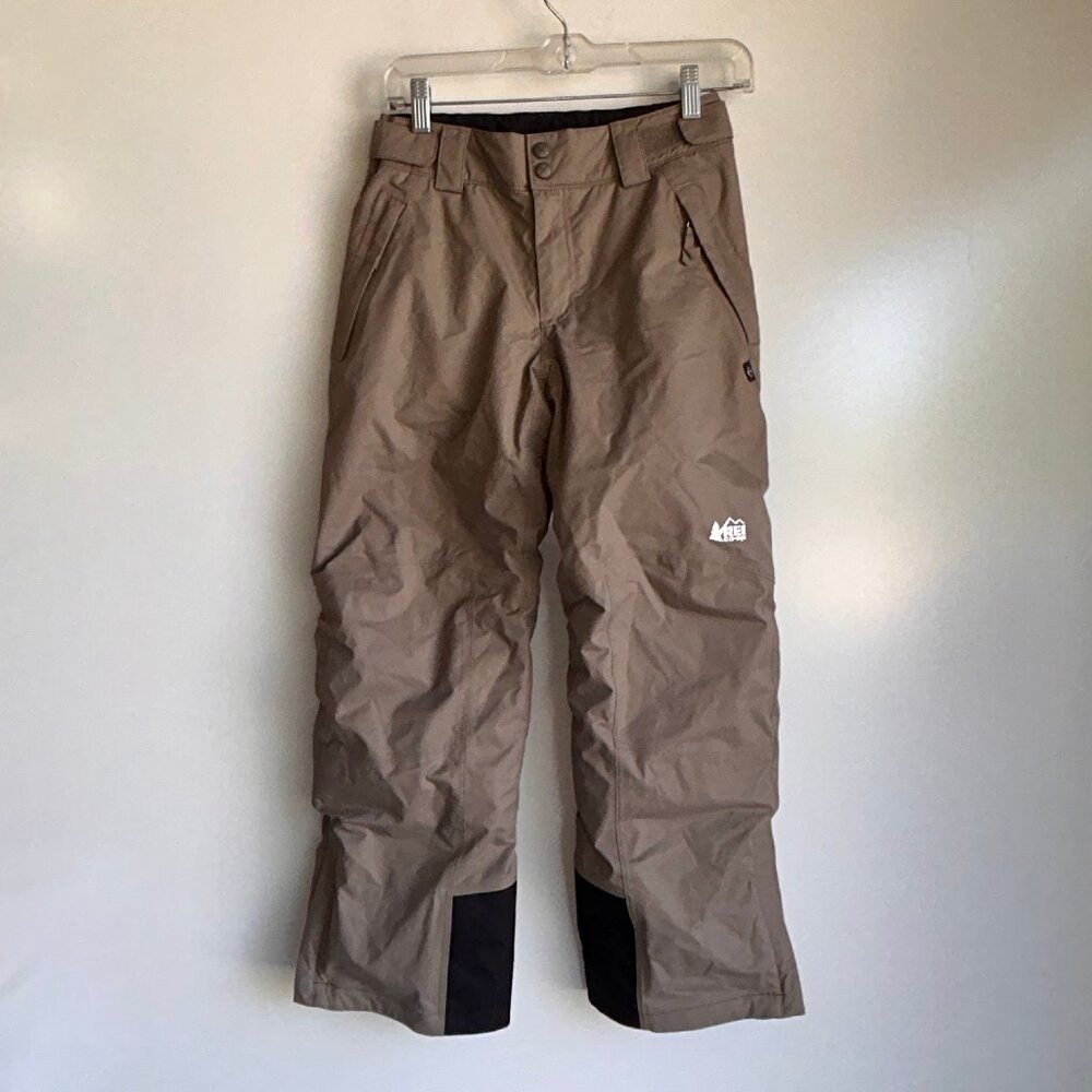 REI Fleece Lined Snowboard Ski Snow Pants Growth Spurt Kids Medium 10/12